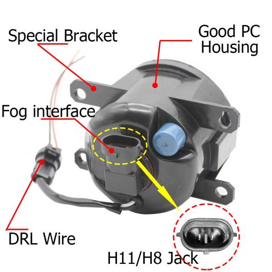 LED フォグライト カットラインレンズ 適用: プジョー/PEUGEOT 4007 GP 2007 2008 2009 2010 2011 2012 エンジェルアイ DRL ホワイト エンジェルアイ AL-KK-8121 AL