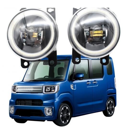 LED フロント フォグライト ランプ カットラインレンズ 適用: ヨタ ピクシス メガ 2015 2016 2017 2018 エンジェルアイ DRL ホワイト エンジェルアイ AL-KK-8125 AL 26,705円