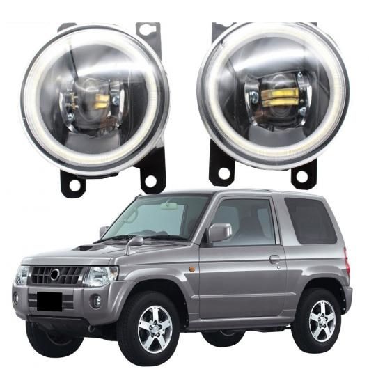 LED フロント フォグライト ランプ カットラインレンズ 適用: 日産 キックス PA0 H59A 10.2008-06.2012 エンジェルアイ DRL ホワイト エンジェルアイ AL-KK-8134 AL