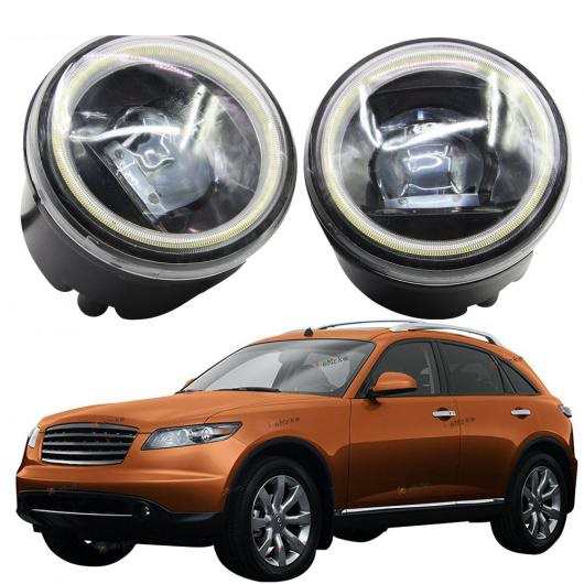 LED フォグライト カットラインレンズ 適用: インフィニティ/INFINITI FX S50 フェイスリフト QX70 2006 2007 2008 ホワイト エンジェルアイ DRL ホワイト LED フォグライト AL-KK-8208 ALの通販は