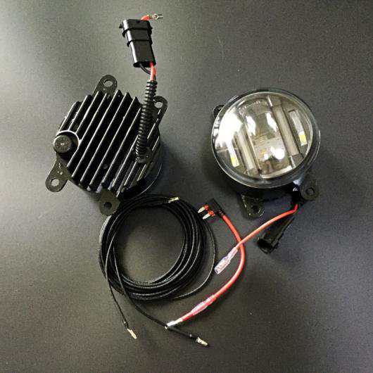 適用: 三菱 アウトランダー XL 2006-2012 2in1 18W 1800LM LED フォグライト ホワイト カットラインレンズ DRL ホワイト LED フォグ ホワ