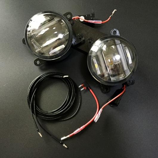 適用: スバル BRZ 2013-2017 2in1 18W LED フォグライト ホワイト カットラインレンズ DRL ホワイト LED フォグ AL-KK-8314 AL_2