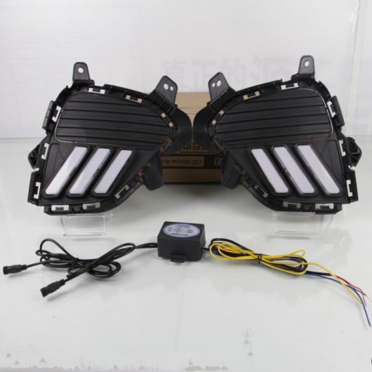 適用: ヒュンダイ クレタ IX25 2017 2018 デイタイム ランニング ライト DRL LED フォグランプ カバー イエロー イエロー ＆ ホワイト AL-EE-3799 AL 適用: ヒュンダイ⁄現代⁄HYUNDAI クレタ IX25 2017 2018 ホワイト DRL