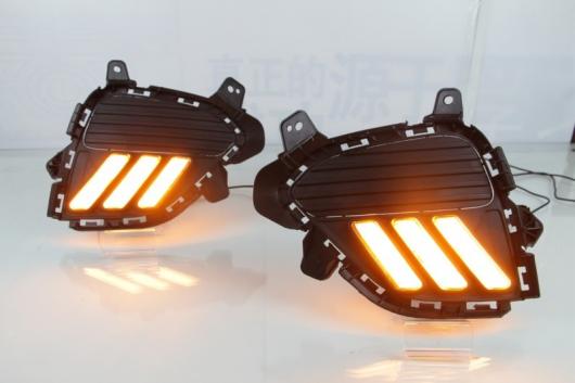 適用: ヒュンダイ クレタ IX25 2017 2018 デイタイム ランニング ライト DRL LED フォグランプ カバー イエロー イエロー ＆ ホワイト AL-EE-3799 AL 適用: ヒュンダイ⁄現代⁄HYUNDAI クレタ IX25 2017 2018 ホワイト DRL