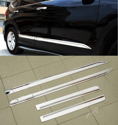 AL 適用: ホンダ CRV CR-V 2012 2013 2014 2015 クローム サイド ドア ボディ モールディング トリム カバー ライン ガーニッシュ プロテクター アクセサリー 4ピースセット AL-KK-8566
