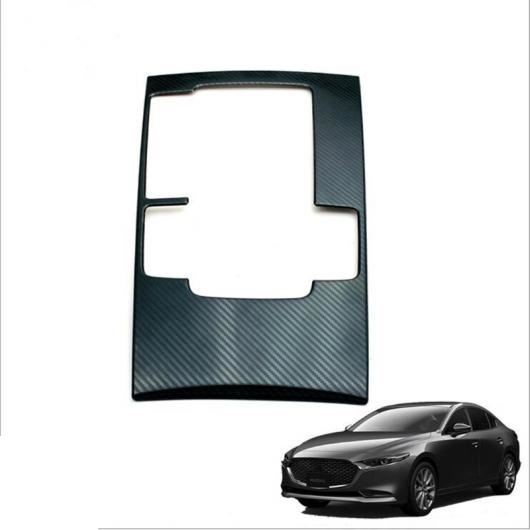 AL カーボン ステンレス スチール ギア シフト ノブ フレーム パネル カバー トリム スタイリング 適用: MAZDA3 アクセラ 2019 2020 アクセサリー 右ハンドル用・左ハンドル用 AL-KK-8758