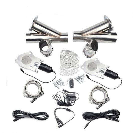 2 インチ 電動 ステンレス エキゾースト カットアウト キャットバック ダウンスパウト カット アウト マフラー エスケープ 1 リモート コントロール 2 キット AL-LL-0195 AL