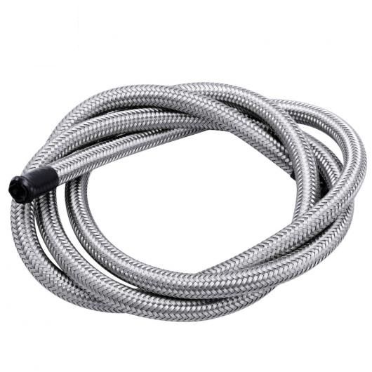 AL AN8-8AN ステンレス スチール 編み込み PTFE ホース 1M/3.3FT フューエル オイル ガソリン ブレーキ ライン ホース シルバー AL-LL-0420