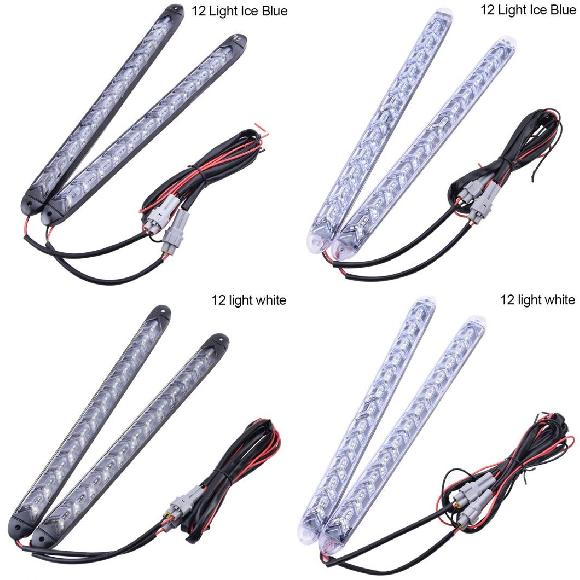 ユニバーサル 2ピース LED ランニング ライト 防水 ウインカー ランニング ライト フォグ デイ ランプ エクステリア パーツ タイプ005〜タイプ008 AL-LL-1039 AL