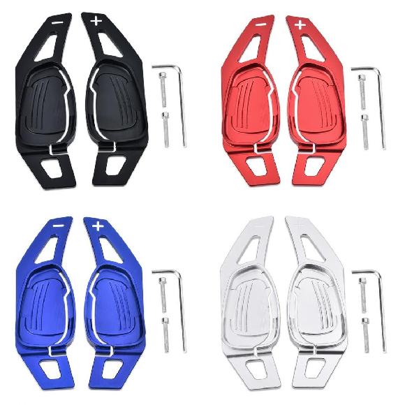 1ペア ステアリング ホイール シフト パドル シフター エクステンション キット 適用: アウディ/AUDI RS3 RS5 2017-2018 R8 TT RS 2016-2018 RS4 2018 ブラック〜シルバー AL-LL-1048 ALの通販は