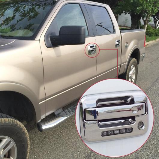 適用: 2004-2014 フォード/FORD F150 クローム ドア ハンドル キー パッド + テールゲート ハンドル カバー 4ドア AL-LL-1080 AL