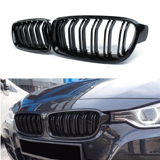 フロント グリル レーシング フロント スポーツ グリル 光沢ブラック ダブル スラット グリル 適用: BMW 3 -シリーズ F30 F35 2012-2018 AL-LL-1349 AL