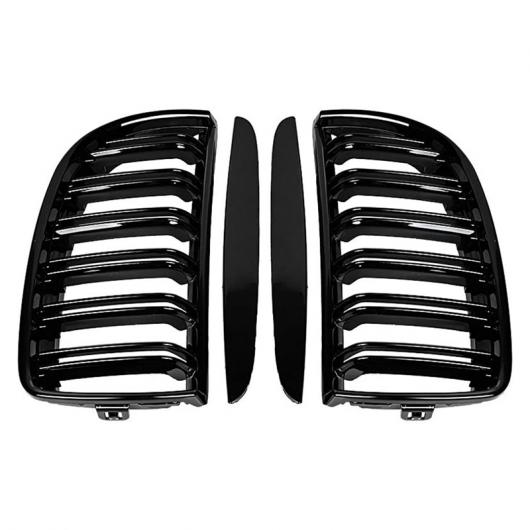 フロント グリル フード グリル-ダブル ライン 適用: BMW E90 323i 328i 335i 330i 325i 3 -シリーズ 2005-2008 光沢ブラック ブライトブラック AL-LL-1350 AL_3