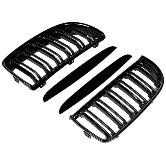 フロント グリル フード グリル-ダブル ライン 適用: BMW E90 323i 328i 335i 330i 325i 3 -シリーズ 2005-2008 光沢ブラック ブライトブラック AL-LL-1350 AL_6