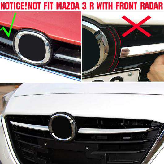 AL 適用: MAZDA3 アクセラ BM 2014 2015 2016 クローム フロント ラジエーター メッシュ グリル カバー トリム モールディング ガーニッシュ ガード AL-LL-1392の通販は
