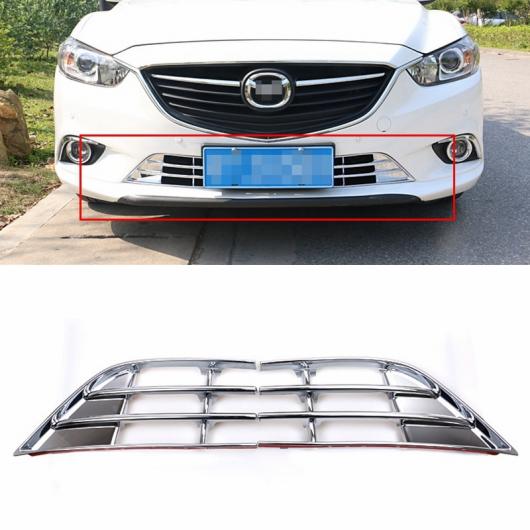 適用: MAZDA6 M6 アテンザ 2014 2015 ABS クローム フロント ヘッド アッパー グリル トリム 装飾 カバー トリム 2ピース AL-LL-1416 ALの通販は