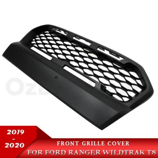 ABS レーシング グリル フロント グリル カバー アクセサリー 適用: フォード/FORD レンジャー ワイルドトラック T8 2019 2020 マットブラック AL-LL-1519 AL_3