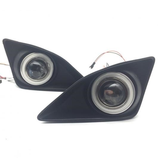 LED COB エンジェルアイ DRL イエロー シグナル ライト H11 フォグライト プロジェクター レンズ 適用: トヨタ カローラ ハロゲンバルブキット 2in1カラー エンジェルアイ 4300K・6000K AL-LL-6082 AL