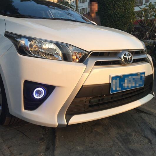 適用: トヨタ ヤリス ヴィッツ 2013-2016 COB エンジェルアイ DRL イエロー シグナル ライト H11 E13 フォグライト ハロゲンバルブキット 2in1カラー エンジェルアイ 4300K・6000K AL-LL-6097 AL