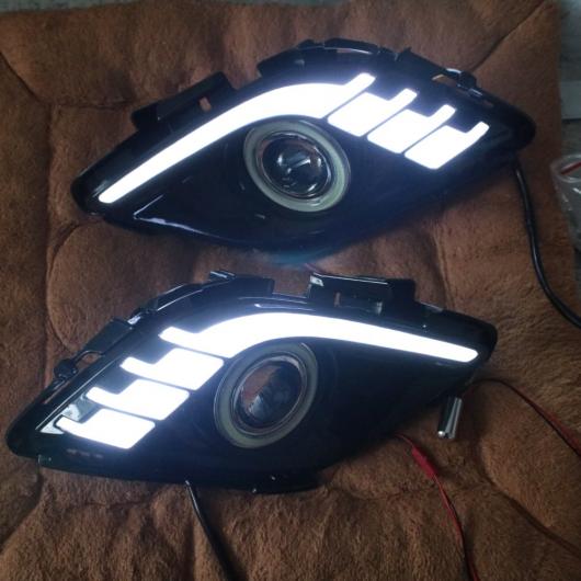 適用: MAZDA6 2013~2016 COB エンジェルアイ LED DRL フォグライト レンズ ハロゲンバルブキット レッド エンジェルアイ〜アイスブルー エンジェルアイ 4300K・6000K AL-LL-6179 AL_4