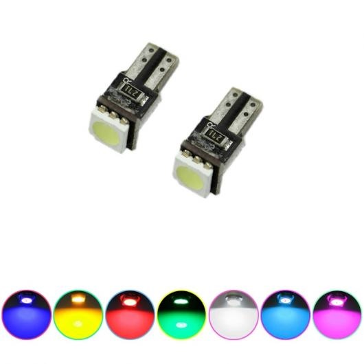 AL 50ピース T5 CAN-BUS LED ダッシュボード ライト エラー 5050SMD 1-LED サイド ウェッジ LED ランプ バルブ ホワイト〜クリスタルブルー AL-LL-6859