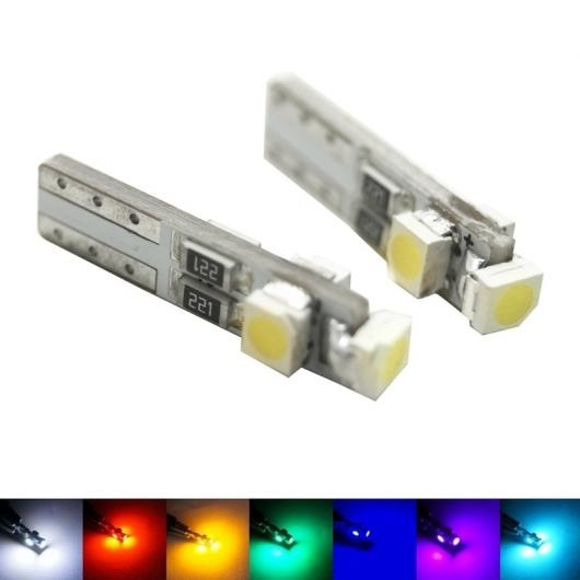 50ピース T5 74 17 0.5W 1210 3SMD 3528 3LED CAN-BUS エラー LED ライト バルブ DC12V ホワイト〜クリスタルブルー AL-LL-6865 AL
