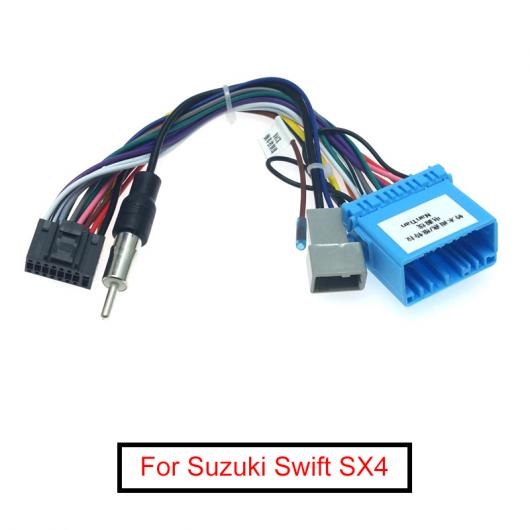 10ピース オーディオ 16PIN アダプタ 配線 ハーネス 適用: スズキ スイフト SX4 2006 + ステレオ インストール パワー ケーブル AL-LL-7877 AL