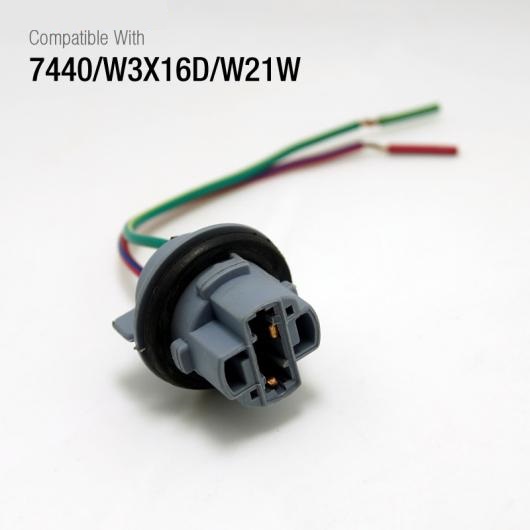 10ピース 7440/W3X16D/W21W/T20 LED バルブ シグナル ライト ソケット ハーネス プラグ コネクタ AL-LL-8216 AL
