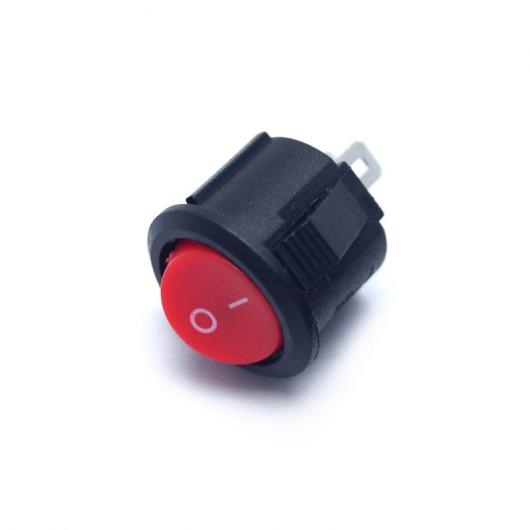 40ピース 2-ピン 16.5mm DIA ラウンド ボタン 3A/250V 6A/125V/オート/ボート ロッカー SPST スイッチ AL-LL-8266 AL