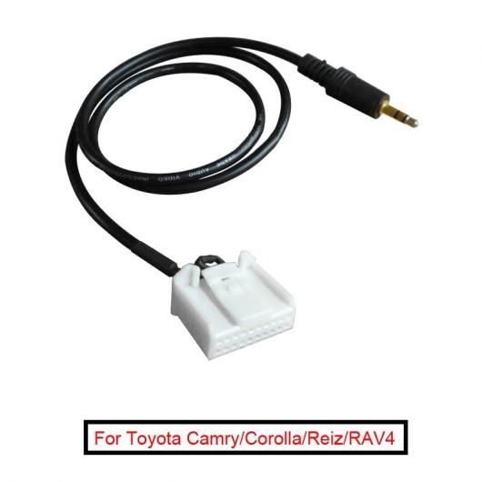 10ピース 3.5mm オーディオ AUX 20PIN ワイヤー アダプタ インプット ワイヤー ケーブル 適用: トヨタ カムリ/カローラ/レイツ/マークX/RAV4/ハイランダー AL-LL-8276 AL