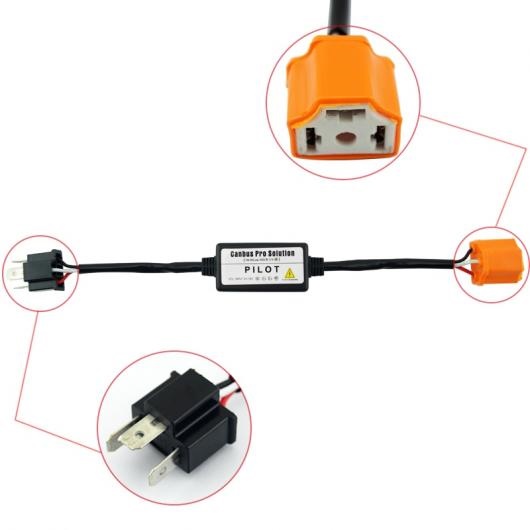2ピース H4 HI/LO デジタル LED ヘッドライト コード エラー キャンセラーS CAN-BUS プロ 適用: VW フォルクスワーゲン/VOLKSWAGEN BMW アウディ/AUDI AL-LL-8518 AL