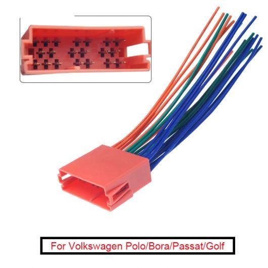 10ピース ステレオ オーディオ 20PIN オス プラグ ワイヤー ハーネス アダプタ 適用: フォルクスワーゲン/VOLKSWAGEN ポロ/ボーラ/パサート/ゴルフ/サンタナ シュコダ AL-LL-8559 ALの通販は