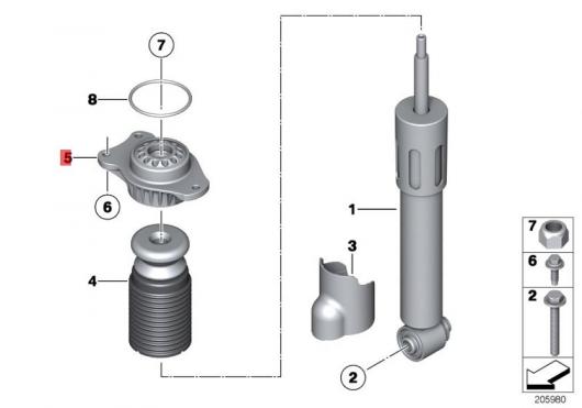 サスペンション ストラット マウント 33506781682 33506781683 33504065676 33504080549 適用: BMW5 F07 BMW5 F11 AL-MM-1514 AL_1