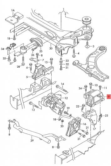 エンジン マウント 1J0199555BB 適用: アウディ/AUDI A3 VW ボーラ コンビ ゴルフ IV モーター マウント AL-MM-1668 AL_1
