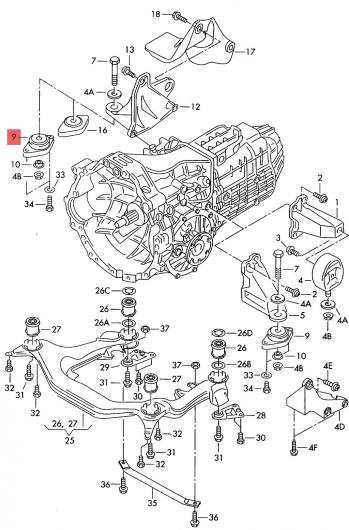 エンジン サポート マウント マニュアル トランスミッション マウント 8D0399151T 適用: アウディ/AUDI A4/アバント AL-MM-1739 AL