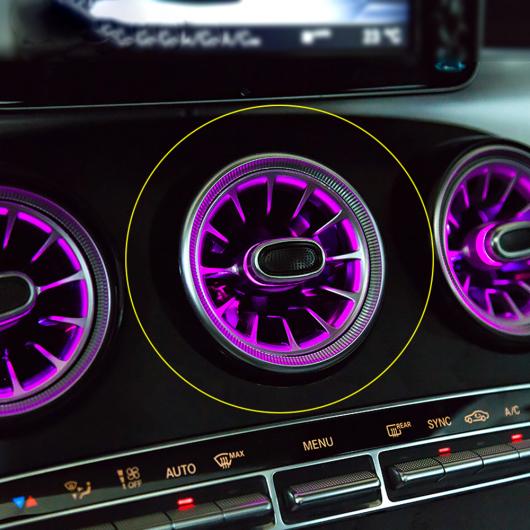タービン 吹き出し口 LED ライト 適用: W205 GLC メルセデスベンツ C GLCクラス フロント エア コンディション 吹き出し口 インレット センター コンソール ライト 3色・64色 AL-MM-1900 AL_5