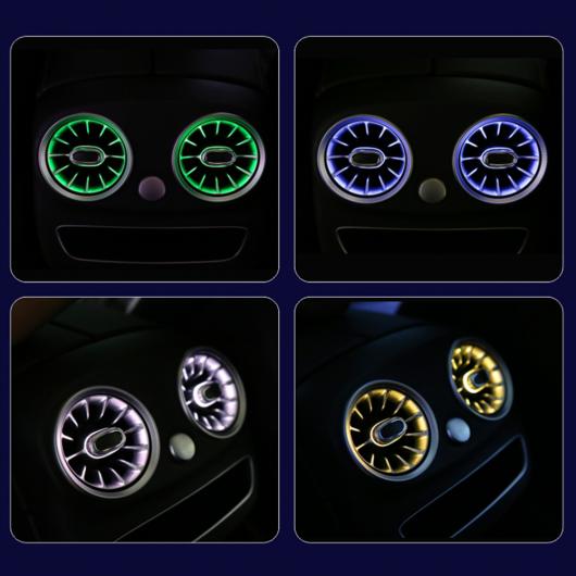 タービン 吹き出し口 LED ライト 適用: W205 GLC メルセデスベンツ C GLCクラス フロント エア コンディション 吹き出し口 インレット センター コンソール ライト 3色・64色 AL-MM-1900 AL_6
