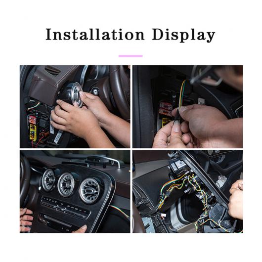 タービン 吹き出し口 LED ライト 適用: W205 GLC メルセデスベンツ C GLCクラス フロント エア コンディション 吹き出し口 インレット センター コンソール ライト 3色・64色 AL-MM-1900 AL_7