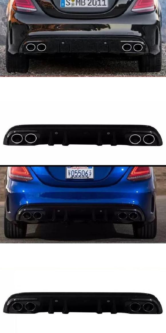 ABS リア ディフューザー エキゾースト チップ 適用: メルセデスベンツ CLAクラス W117 CLA260 CLA45 2013-2019 バック バンパー リップ ガード タイプ003・タイプ004 AL-MM-1935 ALの通販は