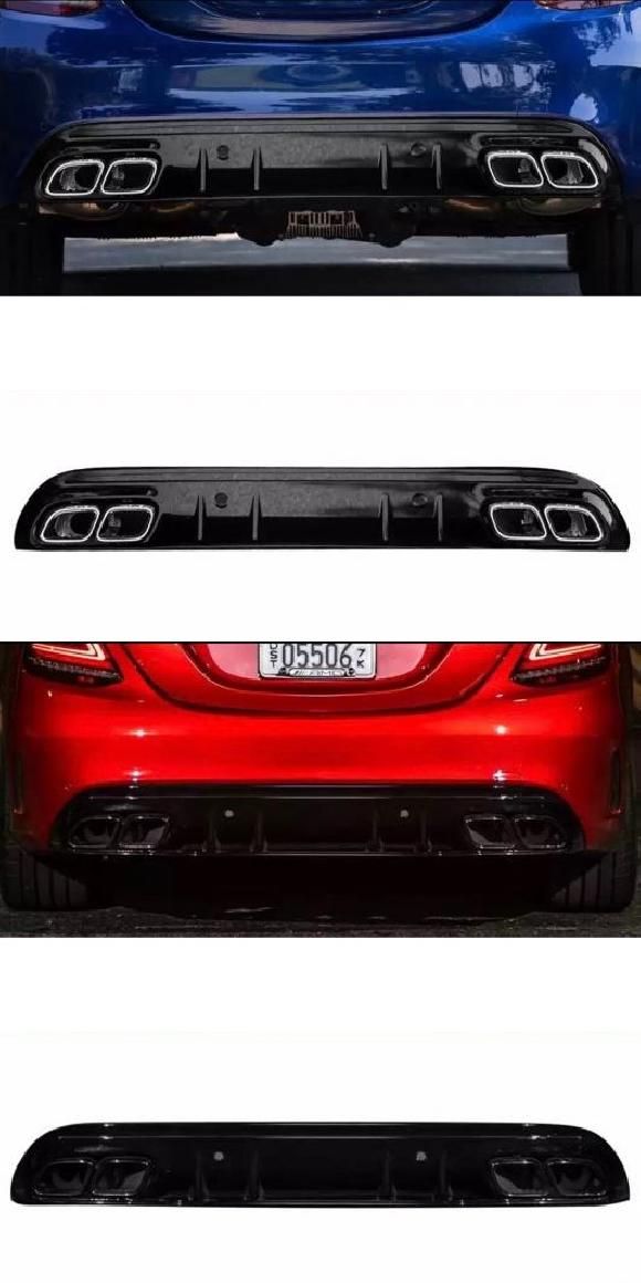 ABS リア ディフューザー エキゾースト チップ 適用: メルセデスベンツ CLAクラス W117 CLA260 CLA45 2013-2019 バック バンパー リップ ガード タイプ005・タイプ008 AL-MM-1935 AL