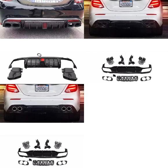 ABS リア ディフューザー エキゾースト チップ 適用: メルセデスベンツ CLAクラス W117 CLA260 CLA45 2013-2019 バック バンパー リップ ガード タイプ021〜タイプ023 AL-MM-1935 AL