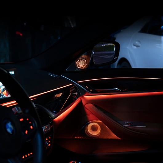 ネオン ランプ 適用: BMW 5シリーズ G30 G38 LED ルミナス ツイーター スピーカー パネル シンクロ ライト カバー ドア 装飾 カバー 15ピース〜11ピース1 AL-MM-2092 AL