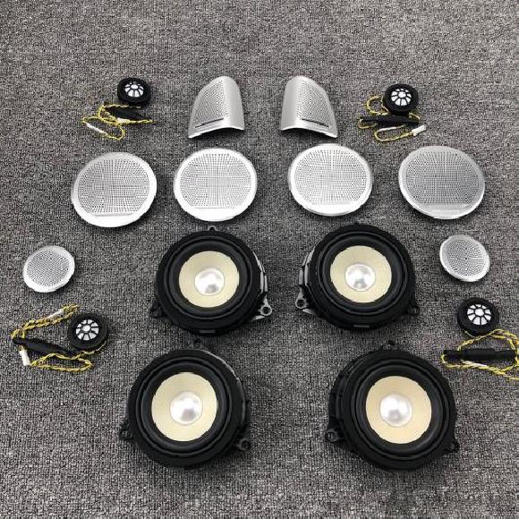 ツイーター カバー 適用: BMW F15 F16 X5 X6 スピーカー ツイーター カバー シルバー スピーカー カバー トリム アルミニウム スピーカー セット 2 F15・F16 AL-MM-2095 AL