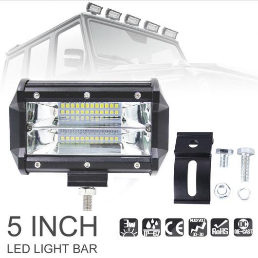 5インチ 72W LED ワーク ライト バー トラック オフロード ドライビング フォグランプ 適用: SUV ボート ATV 4X4 4WD トレーラー ワゴン ピックアップ 2ピース AL-MM-2110 AL