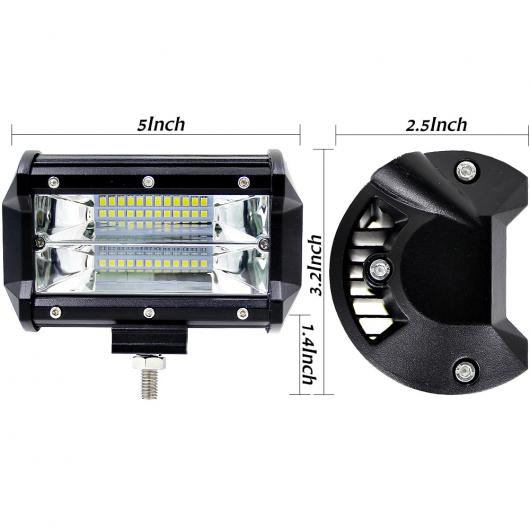 5インチ 72W LED ワーク ライト バー トラック オフロード ドライビング フォグランプ 適用: SUV ボート ATV 4X4 4WD トレーラー ワゴン ピックアップ 2ピース AL-MM-2110 AL_2