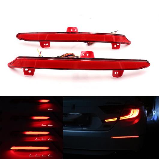 LED シーケンシャル フロー ダイナミック ウインカー リア バンパー リフレクター ライト レッド ブレーキ ランプ 適用: ホンダ アコード 2018 2019 AL-MM-2135 AL
