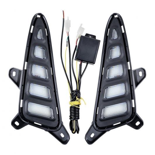 2ピース DRL デイタイム ランニング ライト LED ドライビング ホワイト ウインカー ドライブ シグナル イエロー 適用: トヨタ CHR C-HR 2016-2018 ホワイト-イエロー AL-MM-2197 AL_1