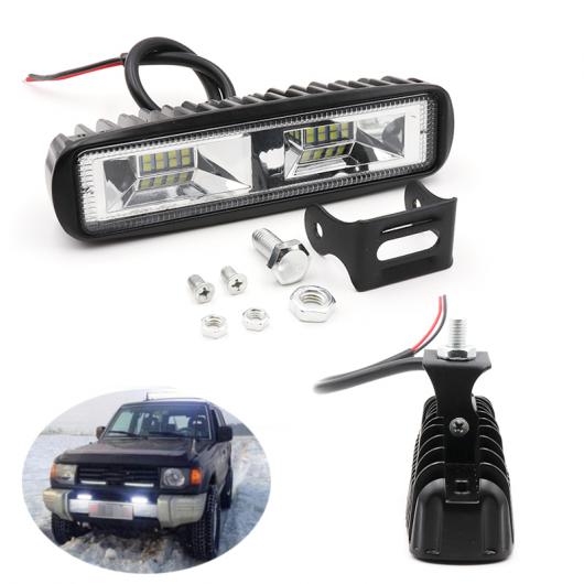 6インチ 12V 48W 16 LED ライト バー ワーク ランプ 投光ランプ ビーム バルブ ドライビング フォグ ランプ 適用: ジープ/JEEP トラック トラクター ボート トレーラー 2ピース AL-MM-2203 AL