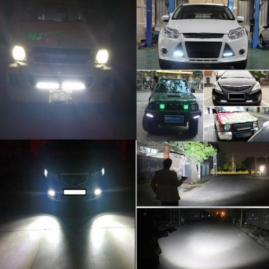 6インチ 12V 48W 16 LED ライト バー ワーク ランプ 投光ランプ ビーム バルブ ドライビング フォグ ランプ 適用: ジープ/JEEP トラック トラクター ボート トレーラー 2ピース AL-MM-2203 AL_5
