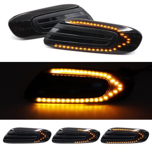 2 ピース アンバー ダイナミック フロー LED サイド マーカー ターンシグナルライト シーケンシャル ウインカー ライト 適用: ミニ クーパー F55 F56 F57 AL-MM-2255 AL